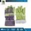 JX68A110 construction PVC impregnated gloves with green PVC dots