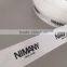 Latest single faced with logo polyester striped satin ribbon