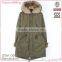 High Quality Winter Warm Wool Model Long Parkas Trench Fur Coat For Women