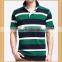 High quality men's cotton green striped polo shirt wholesale China