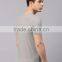 Men Grey White Printed T-Shirt Short Sleeve Gym Fitness Gear Workout Wear Cotton And Elastane Blend Custom Active Tops