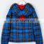 Customed Red and Blue Reversible Windproof Feather Down Puffer Jacket