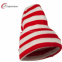 Red White Long Beanie Winter Hats Dual Layers with Pure Acrylic
