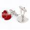 Wedding cufflinks red romantic love cufflinks