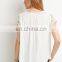 Ladies Sleeveless Lace Shirt /2016 Fashion White Shirt Blouse