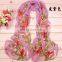 Wholesale New Design Fashion Printing Flora Chiffon Scarf