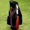 Black and red color polyester material 11way golf cart bag