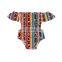 Mexican Serape Off Shoulder Jumpsuit Baby Overalls Girl Rompers