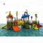 Newest plastic outdoor water kids playground,swimming pool slide