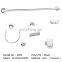 Custom Accessories Bar Washroom Bathroom Sets Paper Toilet Black Towel Shelf Soap Holder Storage