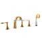 PROWAY Bathtub Parts and Fittings Water Bath Tub Faucet,Bath Shower Set, Golden Bath Mixer