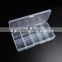 Wholesale High Quality 500PCS Plastic Clear Half Transparent Nail Art Tip Cell Empty Storage Box Case Manicure Tool With Number