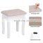 Women wooden foldable glass mirror makeup table dressing room table and chair led light
