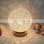 Creative Rattan Ball Desk Lamp Colour Changed Night Light For Kids Bedroom Bedside Table Light