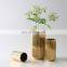 Minimalist Creative Nordic Gold Plated Marble Flower Household Ornaments Ceramic Vase For Home Decor