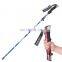 Multifunction Walking Stick Trekking Poles Telescopic Fold Crutches Hiking Stick Outdoor Folding Telescopic Trekking Stick Cane