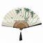 Chinese old style natural scenery pattern wood hand fan bamboo folding hand fan printed