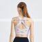 Women Shockproof Sexy Straps Sports Yoga Bra Ladies Outdoor Training Gym Top Nylon Spandex Front Zipper Exercise Wear Clothes