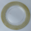 Gold Rimmed Transparent Clear Plastic Charger Plate For Wedding