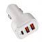 3A 3 Ports Car Charger Type C And USB Charger QC 3.0 With Qualcomm Quick Charge 3.0 Technology