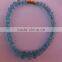 Pumpkin Shaped Blue Topaz Beads