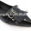 hot sell comfortable pointed toe buckle flat shoes