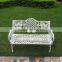 White Black Bronze Decorative Outdoor Aluminum Metal Garden Chair Bench