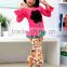 Wholesale childrens boutique clothing 2016 kids girls long sleeve dress ruffle clothes baby flower print sets prisnickety remake