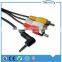 factory price av cable din plug to 3 rca cable digital audio output cable shielded audio cable