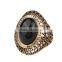 Cheapest price less than 1 dollar zinc alloy metal gold plated ring with gemstone