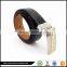 Black Men Formal Flat Buckle Leather Belt