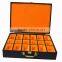 wholesale leather cosmetic packaging boxes with handle for make up