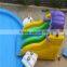 flame PVC inflatable slide with water pool/inflatable water slide/inflatable pool slide