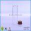 clear glass test tube with cork 90ml