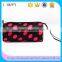 Wholesale stripe satin make up bag beautiful cosmetic pouch