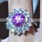 8 MM Ruby Star Sapphire Ring Lab-Created Sterling Silver 92.5 Size 7