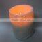 white embossed electric wax led pillar candle