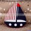 sailing boat cotton or microfiber or linen decorative pillow and cushion cover