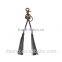 promotional key chain metal promotion leather tassel keychain