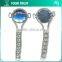 2MM Crystal Rhinestone Chain Round Square Rhodium Metal Belt Buckle