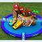 large inflatable slide with pool