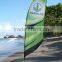 130g knitted polyester beach banner fiberglass pole cross base