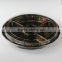 embossing momiji thickness round disposable plastic 5 divider food tray