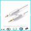 3' long male to male 3.5mm jack braided aux cable