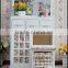 Modern white folding dresser with mirror