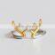 2015 Fashion antler silver ring and deer horn silver ring set S925 sterling silver