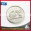 China Supplier custom embossed cut out logo trolley metal caddy coin