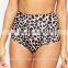 custom leopard print sexy mature bikini in china oem detachable strap longline bikini bandeau stretch lycra swimwear women