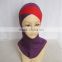 Arab Under scarf Plain Two Tone Colors Ninja Under Scarf Islamic Hijab Bonnet Muslim Hats Inner Neck Cover