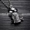 2015 New Products Stainless Steel Mens Owl Pendant Necklace